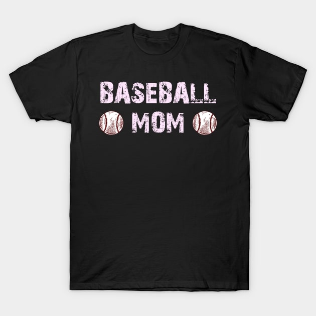 Cute Baseball Mom Design, Gift For Baseball Mama T-Shirt by Blue Zebra